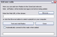 Add new radio window