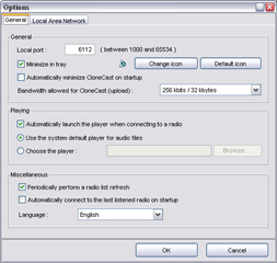 Options window, 1st part