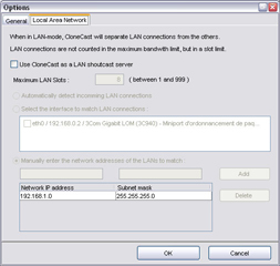 Options window, 2nd part